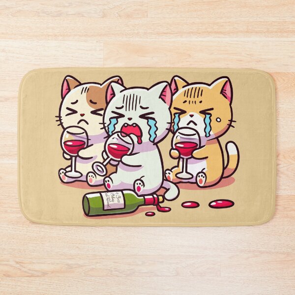 Item preview, Whining Cats Drinking Wine designed and sold by Ghost on Toast.