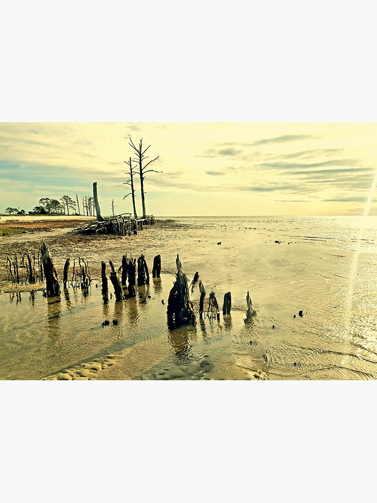 Thumbnail 3 of 3, Sticker, Mashes Sands Beach West Shore designed and sold by tlraineystudio.