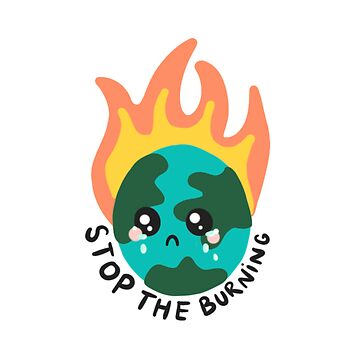 Artwork thumbnail, Stop the Burning Sticker by Natalie Ferrer