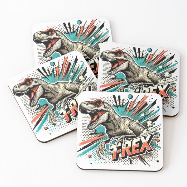 Item preview, T-Rex abstract cosmic impact designed and sold by JonelleTshirts.