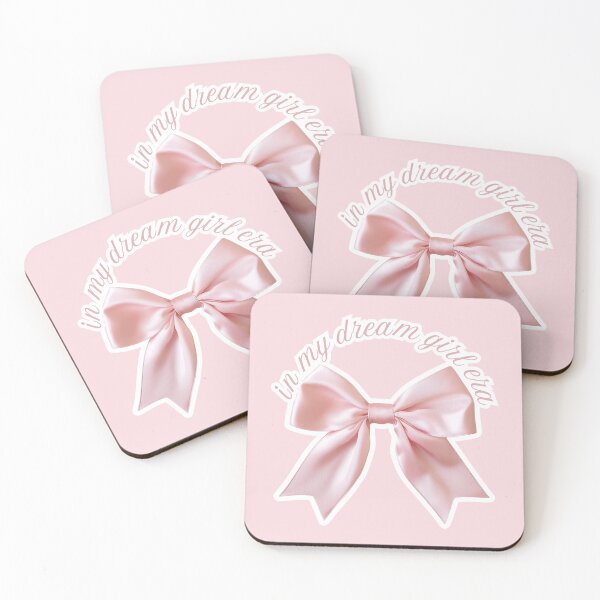 Item preview, In My Dream Girl Era Pink Bow Design Feminine Motivation Moodboard That Girl designed and sold by Annika Shurafa.
