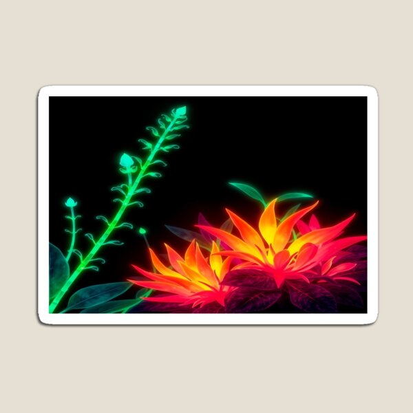Aperçu de l'œuvre Une illustration stylisée de plantes bioluminescentes créée et vendue par Zoa220.
