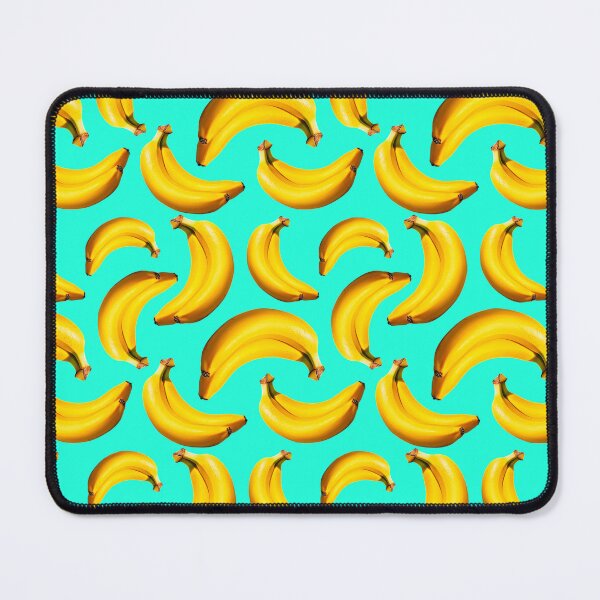 Item preview, Banana pattern on a turquoise background designed and sold by Topmel.