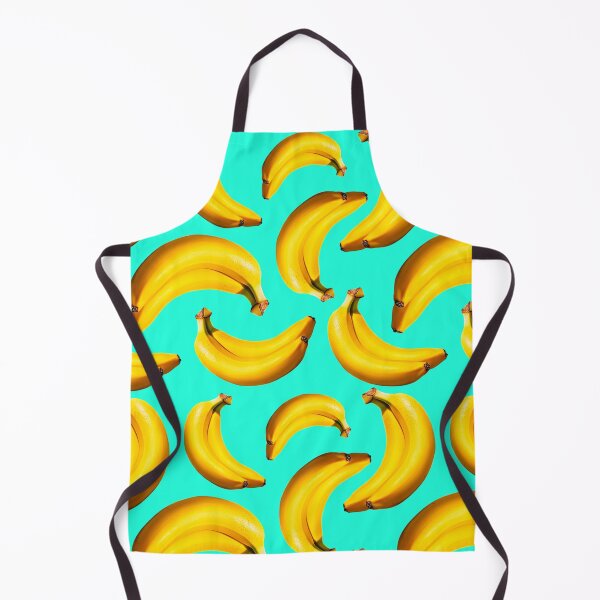 Item preview, Banana pattern on a turquoise background designed and sold by Topmel.