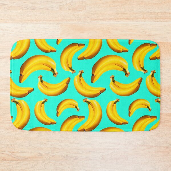 Item preview, Banana pattern on a turquoise background designed and sold by Topmel.
