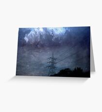 Smudged prints upon the sky. Greeting Card