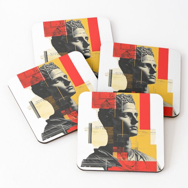 Item preview, greek man portrait illustration abstract designed and sold by Eve De.