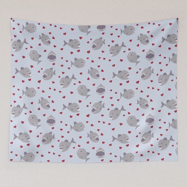 Item preview, Piranha and Hearts designed and sold by Amy Hadden.