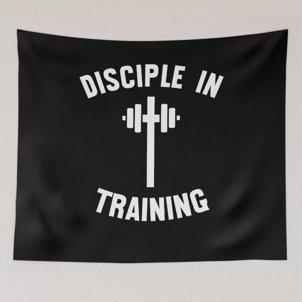 Item preview, Disciple in training barbell Christian Workout cross designed and sold by snowry.