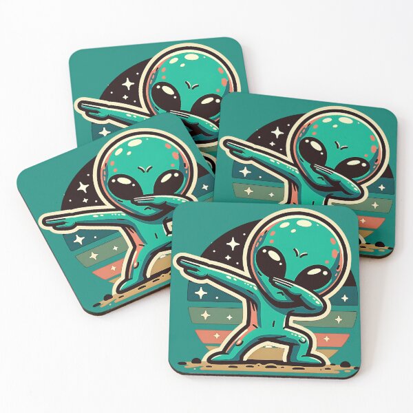 Item preview, Funny Extraterrestrial Alien Dabbing in Retro Colors with Vintage Vibes designed and sold by wheresthekarma.
