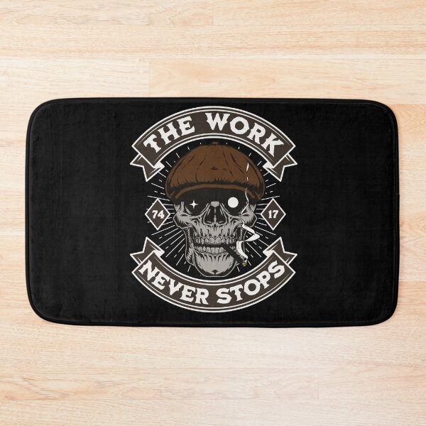 Item preview, The Work Never Stops Skull designed and sold by SunnybyJack.