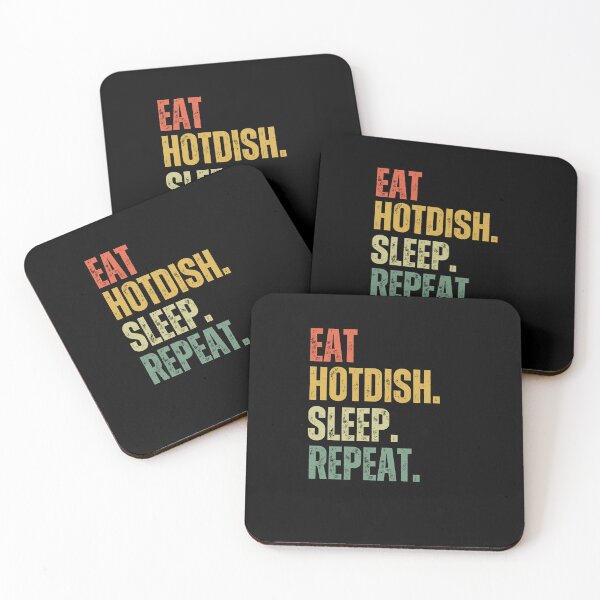 Item preview, Retro Eat hotdish sleep repeat funny Midwestern food humor designed and sold by snowry.