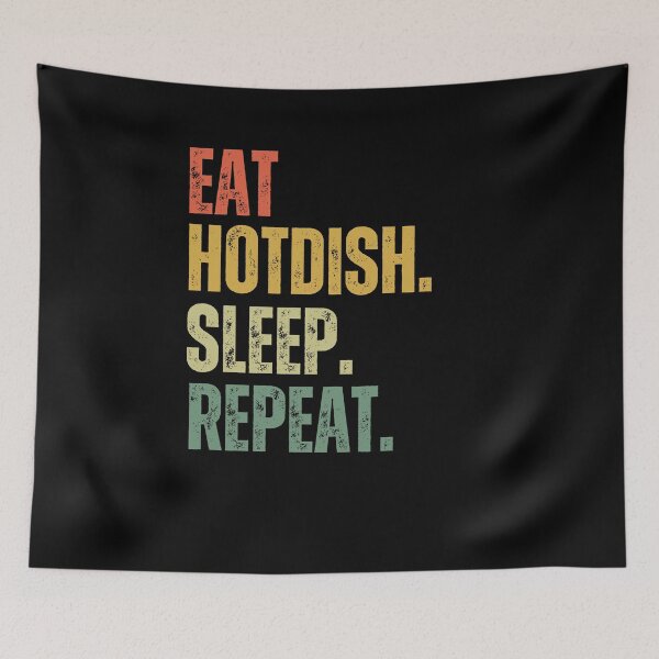 Item preview, Retro Eat hotdish sleep repeat funny Midwestern food humor designed and sold by snowry.