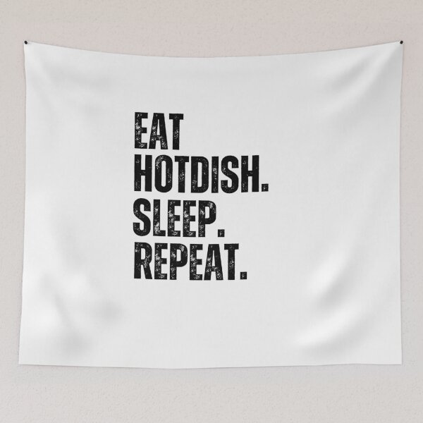 Item preview, Eat hotdish sleep repeat funny Midwestern food joke designed and sold by snowry.