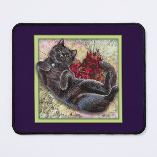 Item preview, Black Cat With Red Flower designed and sold by charactergirl.