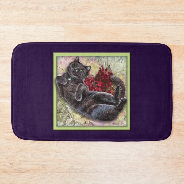 Item preview, Black Cat With Red Flower designed and sold by charactergirl.