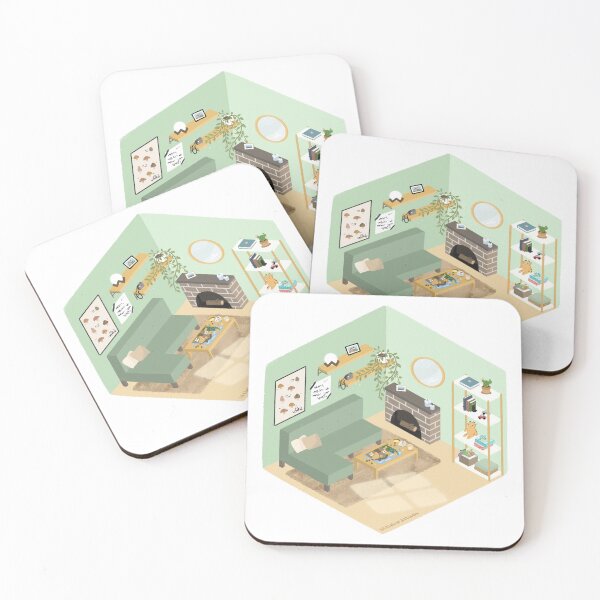 Item preview, Green Isometric Living Room designed and sold by Martie Mart.