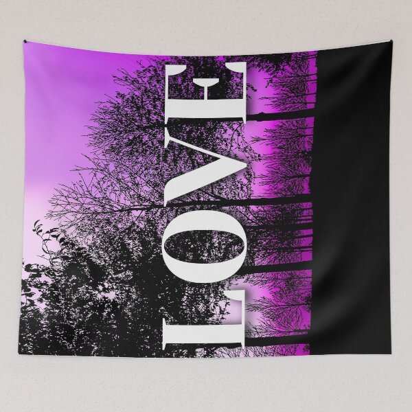 Item preview, Surreal Forest Silhouette with LOVE on a Magenta Sky designed and sold by Fredster1966.
