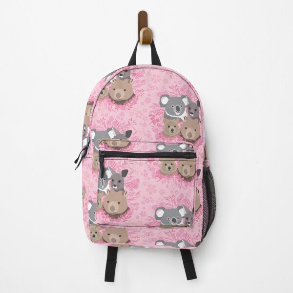 Item preview, Koala Kangaroo Wombat Quokka Australian animals pink pattern designed and sold by blueidesign.