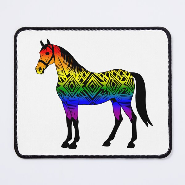 Item preview, Rainbow Tribal Horse Design – Vibrant Pride Artwork designed and sold by Travelslightly.
