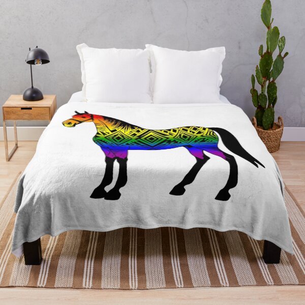 Item preview, Rainbow Tribal Horse Design – Vibrant Pride Artwork designed and sold by Travelslightly.