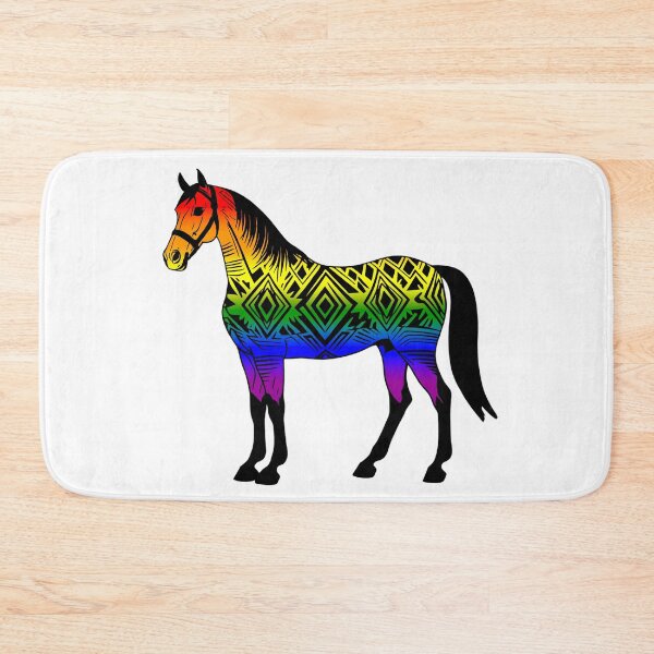 Item preview, Rainbow Tribal Horse Design – Vibrant Pride Artwork designed and sold by Travelslightly.
