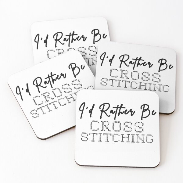 Item preview, I'd Rather Be Cross Stitching - Cross Stitcher Stitching  designed and sold by Wiss2Arts.