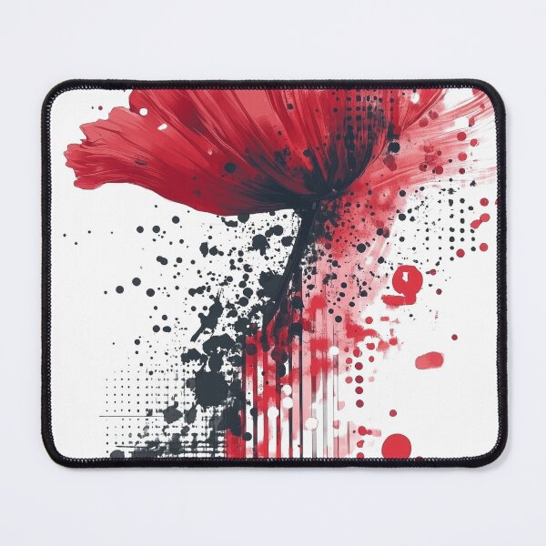 Item preview, Red flowers abstract designed and sold by Eve De.