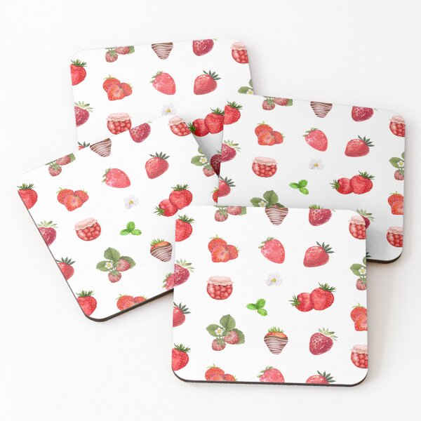 Item preview, Watercolor Mixed Strawberries, Strawberry Jam  designed and sold by silviaol.