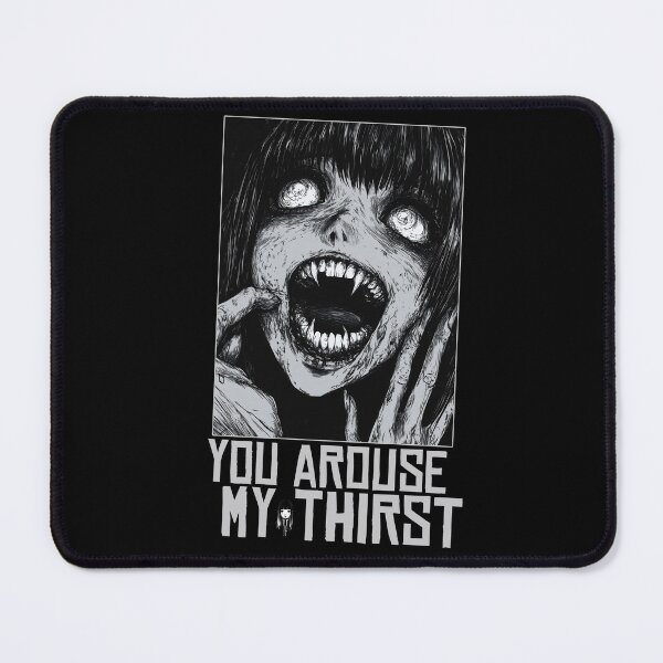 Item preview, Arousal of thirst – black and white horror manga anime girl designed and sold by ForsakenFrames.