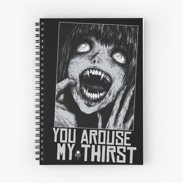 Item preview, Arousal of thirst – black and white horror manga anime girl designed and sold by ForsakenFrames.