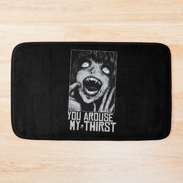 Item preview, Arousal of thirst – black and white horror manga anime girl designed and sold by ForsakenFrames.