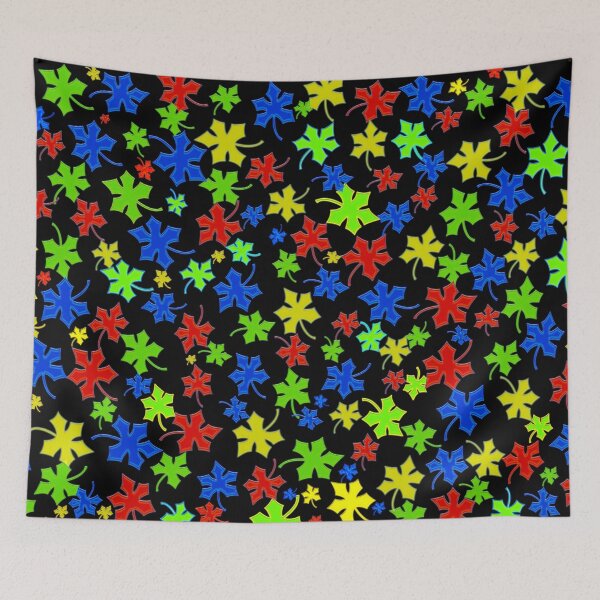 Item preview, prime leaves on black designed and sold by JustLagoons.