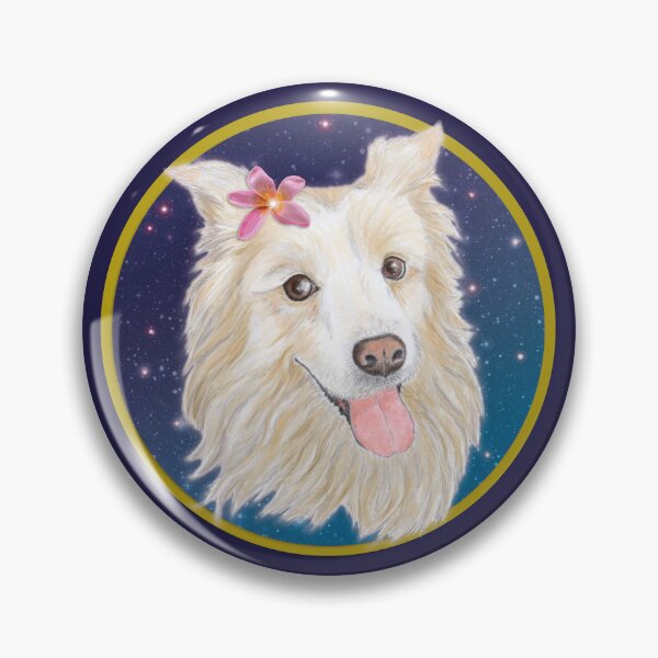 Item preview, "Cosmic Meg'' Blonde Border Collie designed and sold by charactergirl.
