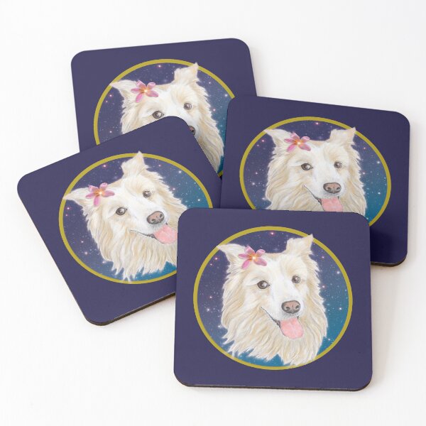 Item preview, "Cosmic Meg'' Blonde Border Collie designed and sold by charactergirl.