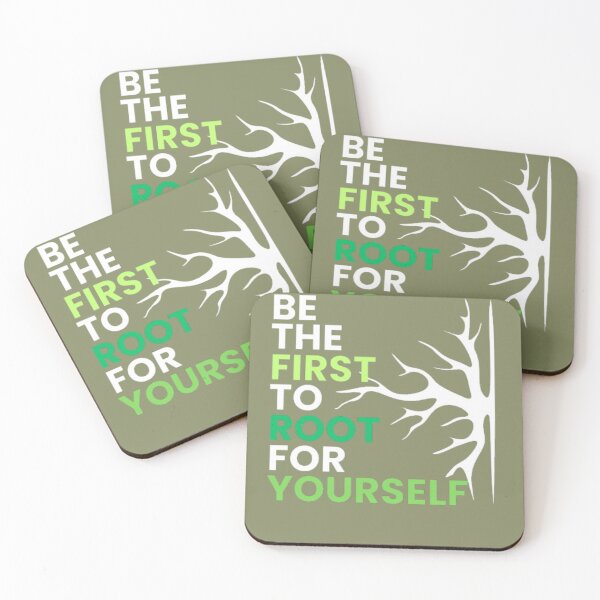 Item preview, Be the first to root for yourself root graphic and multicolor font motivational self love t-shirt design designed and sold by neliswaj.