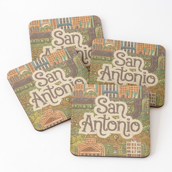Item preview, San Antonio Whimsical City Life Abstract Vintage Zentangle Art designed and sold by Witty Shirts.