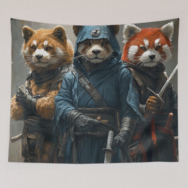 Item preview, Ninja Crew Lion, Red Panda and Bear designed and sold by GearGrafix.