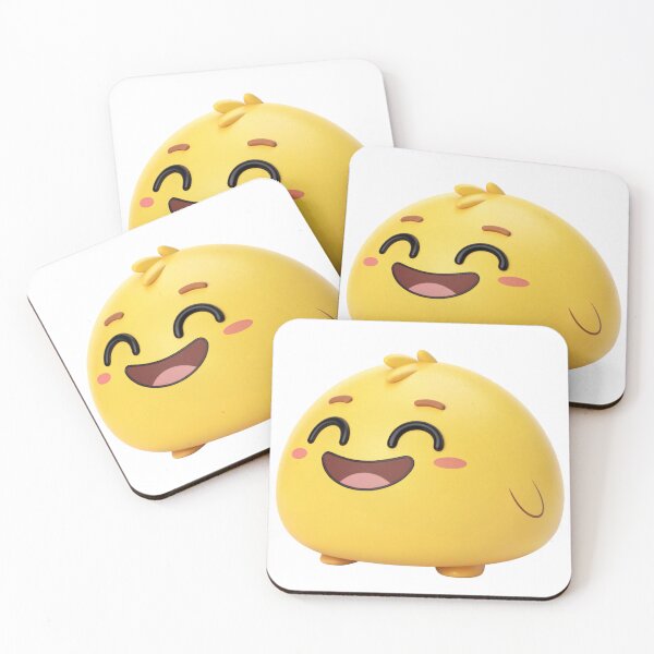 Item preview, emoji, emotion, emoticon, cute, cartoon, yellow, face, tiny, piggy, little, grinning squinting face designed and sold by NAVAL00.