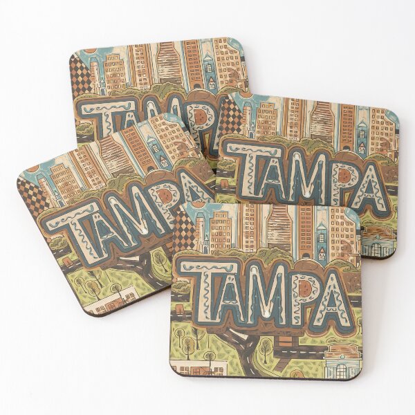 Item preview, Tampa Whimsical City Life Abstract Vintage Zentangle Art designed and sold by Witty Shirts.