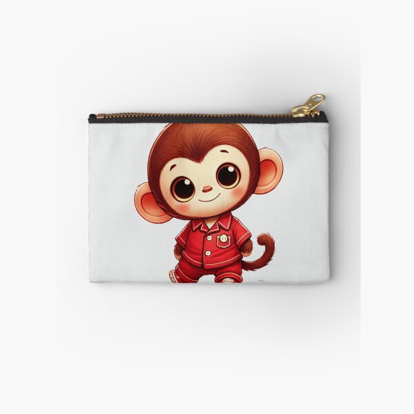 Item preview, Adorable Monkey in Red Pajamas designed and sold by ArtyRed.