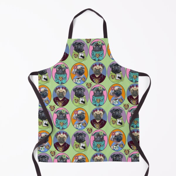 Item preview, 4 pug Mental Health Nurses designed and sold by FivePugs.