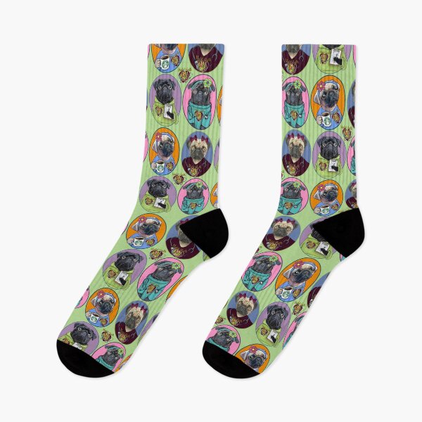 Item preview, 4 pug Mental Health Nurses designed and sold by FivePugs.