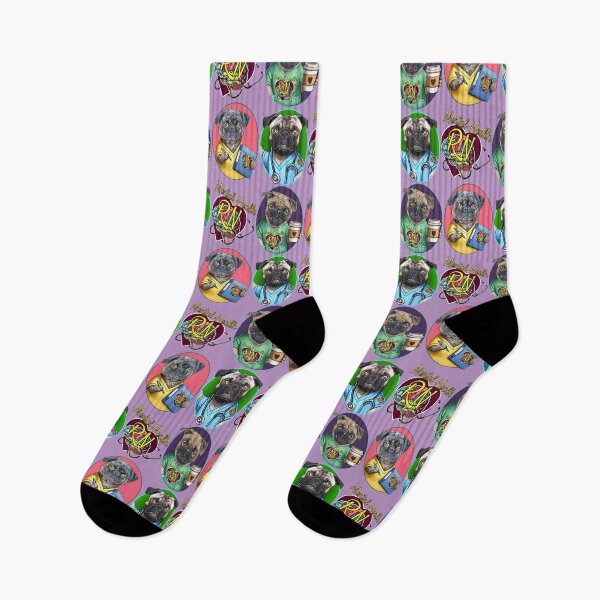 Item preview, Pug Mental Health Nurses designed and sold by FivePugs.
