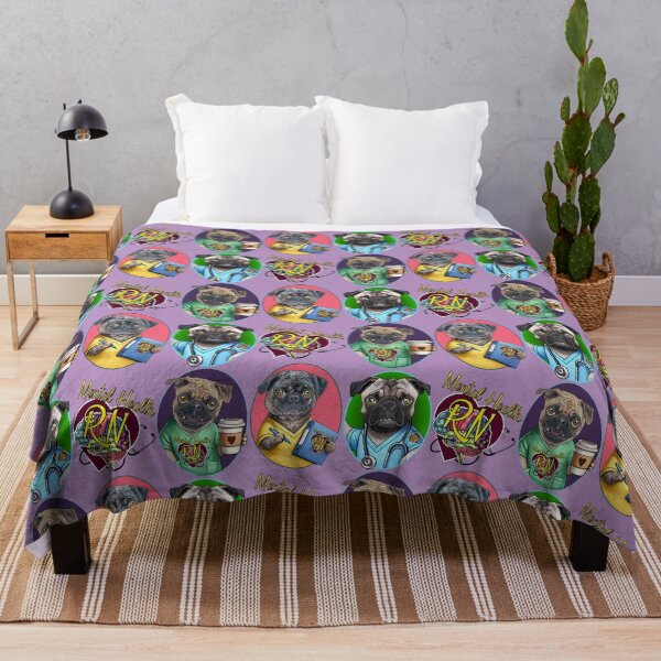 Item preview, Pug Mental Health Nurses designed and sold by FivePugs.