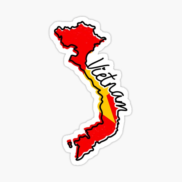 Item preview, Vietnam Flag Map designed and sold by YourSky Studio61.