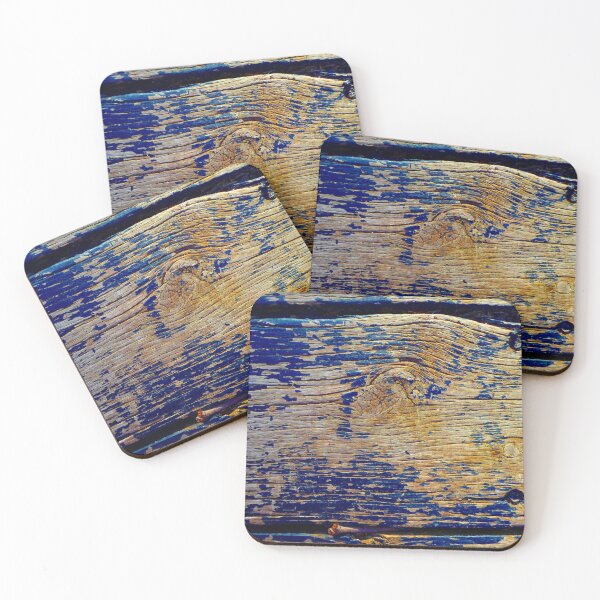 Item preview, Wood Plank in Bright Blue and Yellow - Horizontal designed and sold by KeksWorkroom.