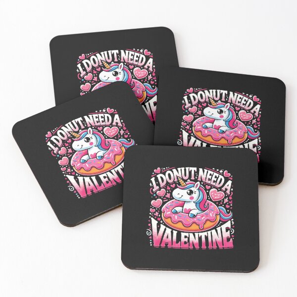 Item preview, Unicorn, Donut Need Valentine, Funny Anti Valentine’s Day designed and sold by chantastical.