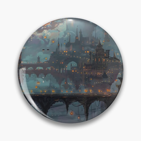 Item preview, Moonlit Fantasy Cityscape designed and sold by jgvisualarts.