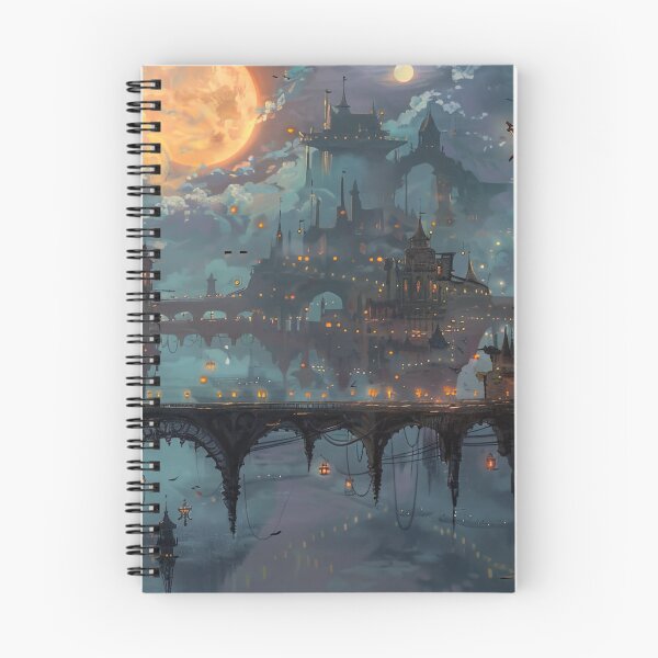 Item preview, Moonlit Fantasy Cityscape designed and sold by jgvisualarts.